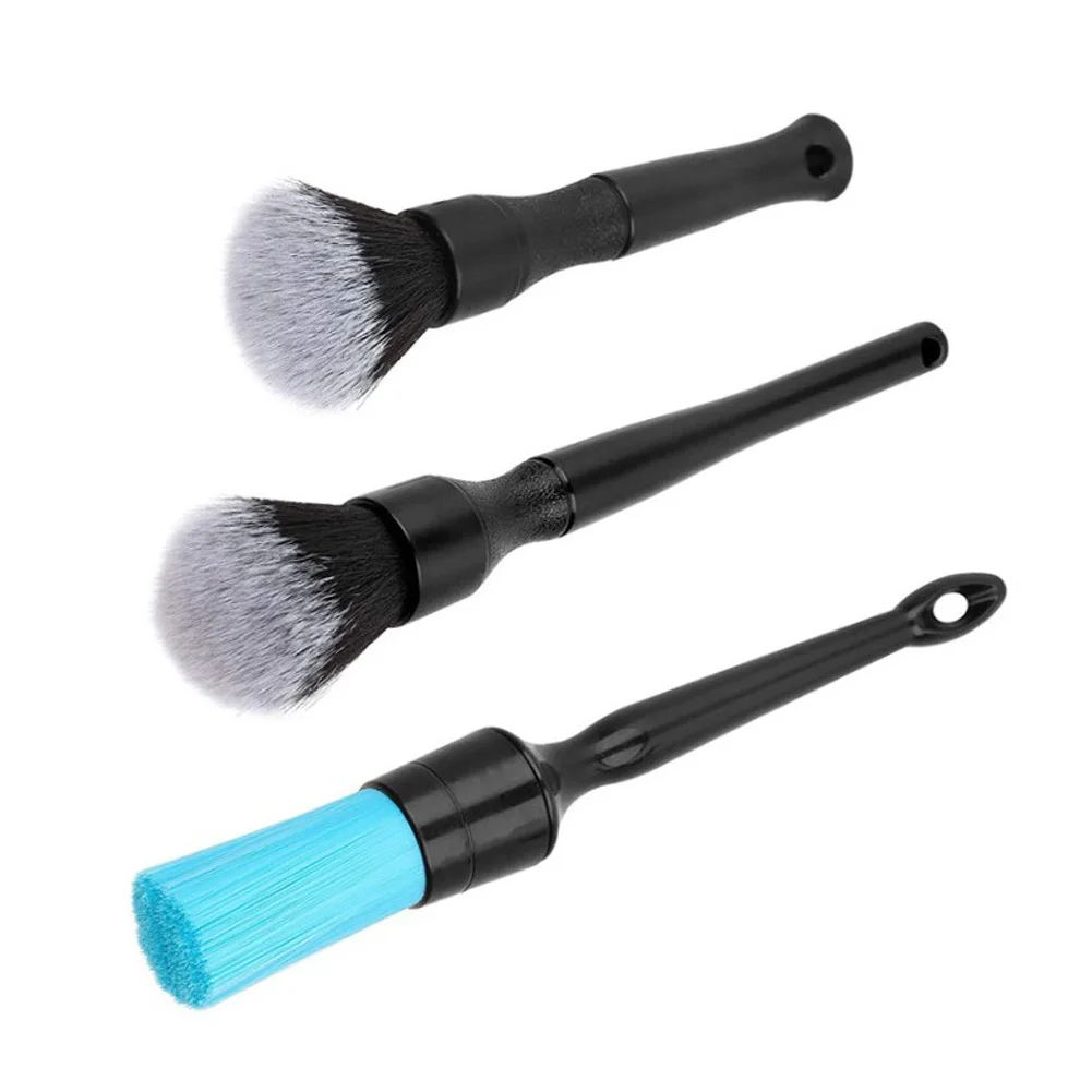 Ensemble de brosses de détail de voiture, poignée ergonomique, brosse de dépoussiérage, outil de livres, brosses de détail intérieur de véhicules, évents, 1 pièce, 3 pièces