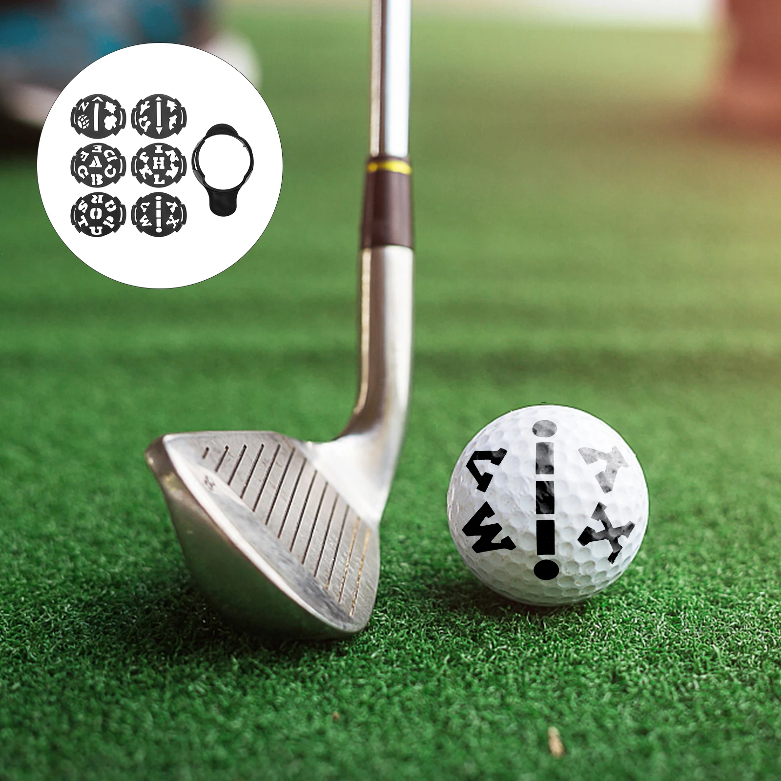 

Premium ABS Golf Marker Small Light Weight Storage Lines Letters Patterns Alignment Tool Swing Putting