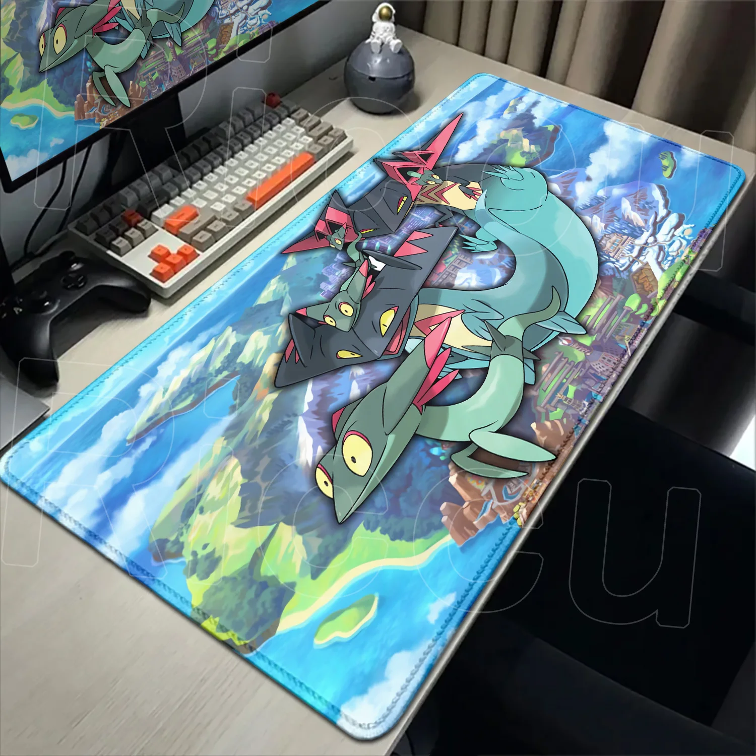 Podkładka pod mysz dla graczy e-sportowych, prezent, Dragapult, anime, akcesoria gamingowe, podkładka pod mysz HD, dla graczy PC, komputer, P-Pokemon, podkładka na biurko pod klawiaturę, Gengar. — zdjęcie produktu 2