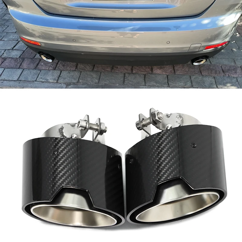 2pcs/lot Carbon Fiber Exhaust For BMW G22 G23 G26 420i 430i M Performance Muffler Tip Directly Plug Tailpipe Exhaust Nozzle