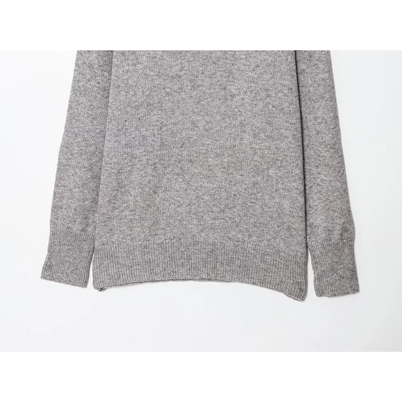 جديد سترة المرأة خريف 2025 موضة مطاطا محبوك فضفاض الخامس الرقبة أنيقة الدافئة الخريف المرأة سترة الشباب البلوز #6