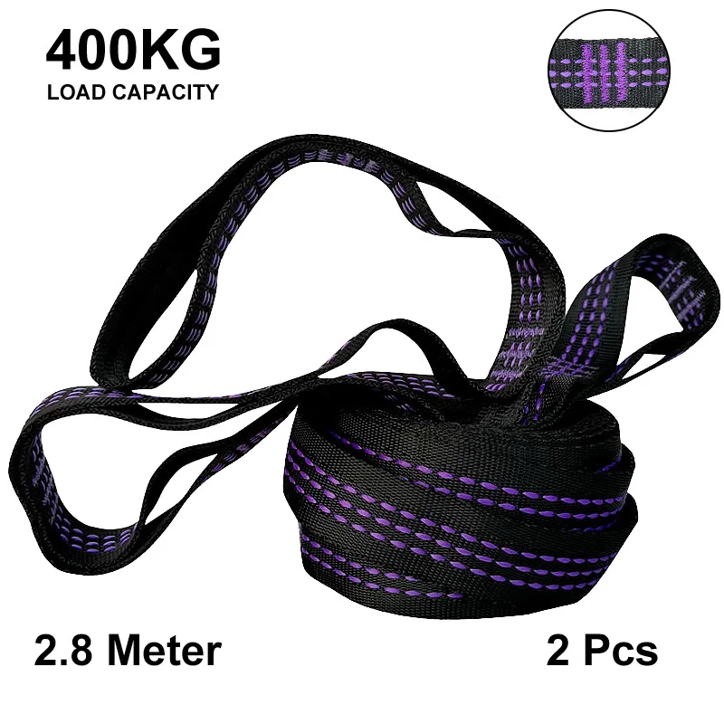 

2.8/3M Hammock Straps With 400KG Bear Capacity 1 Storage Bag Adjustable Tree Gear To Hang Camping Hammocks Easily Adjustable