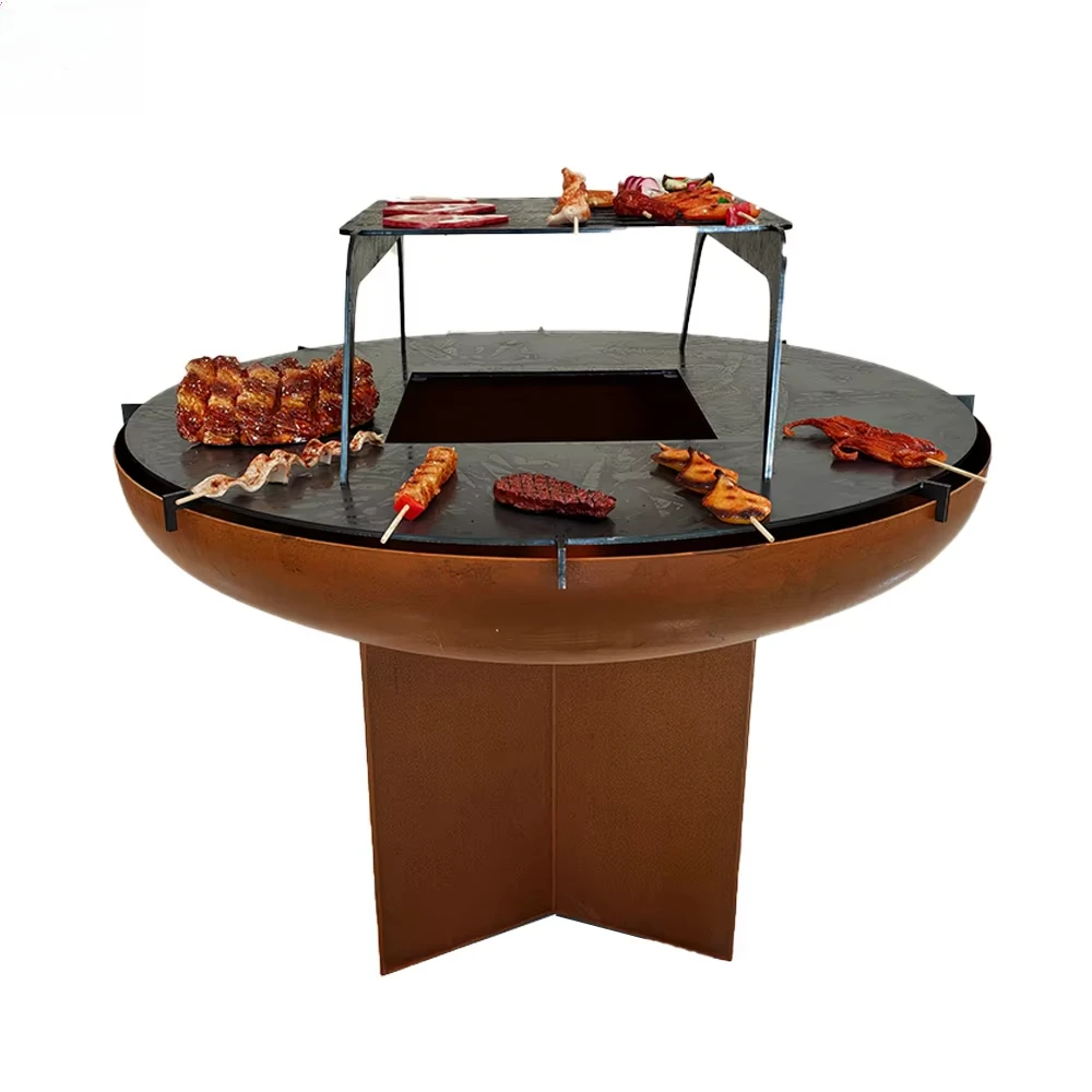

BBQ Grill - Portable Metal Barbeque Grill for Large-Space Cooking