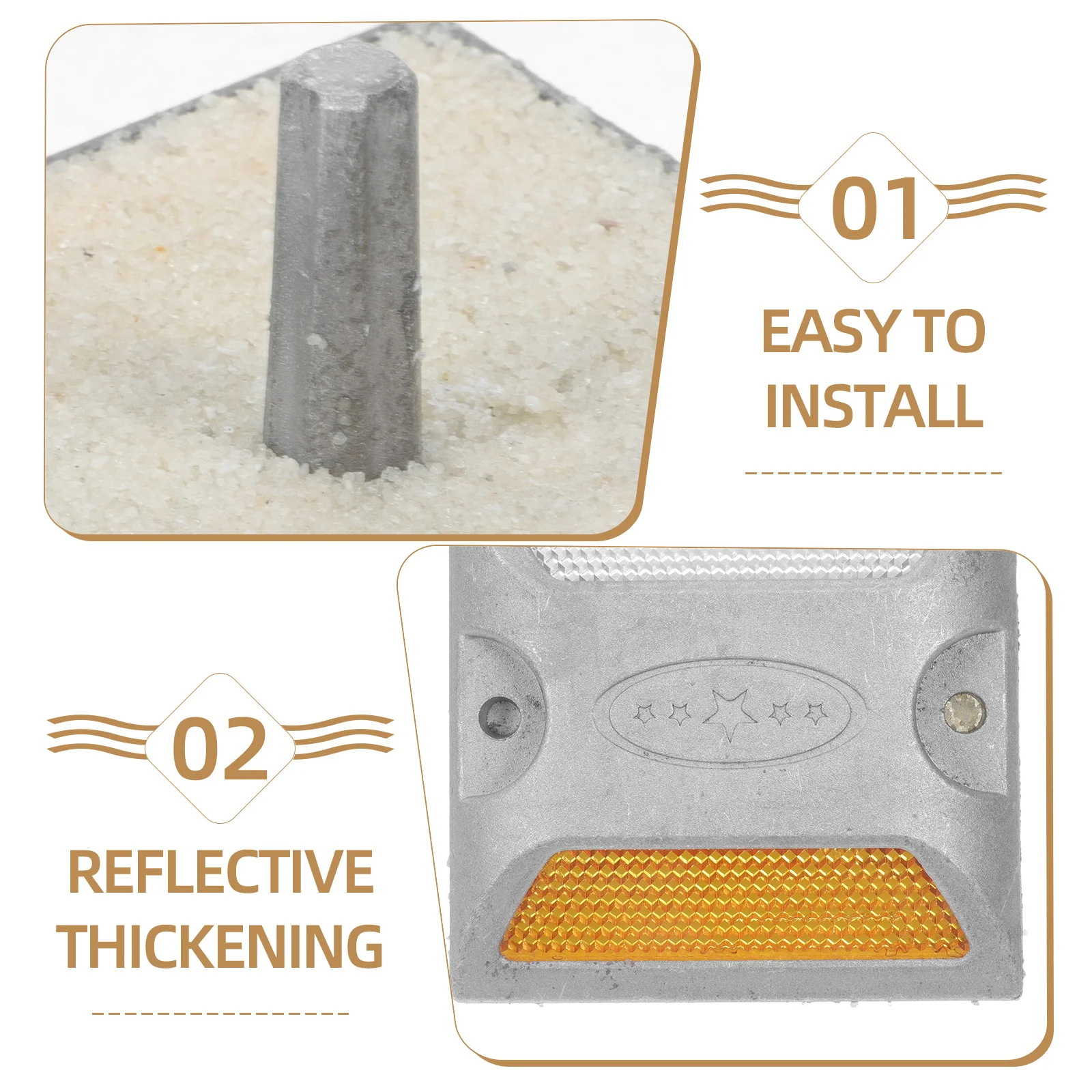 علامات الطريق العاكسة عالية الوضوح، ترصيع تحذير السلامة في الممر، ملحقات الملاحة الليلية، علامات الطريق