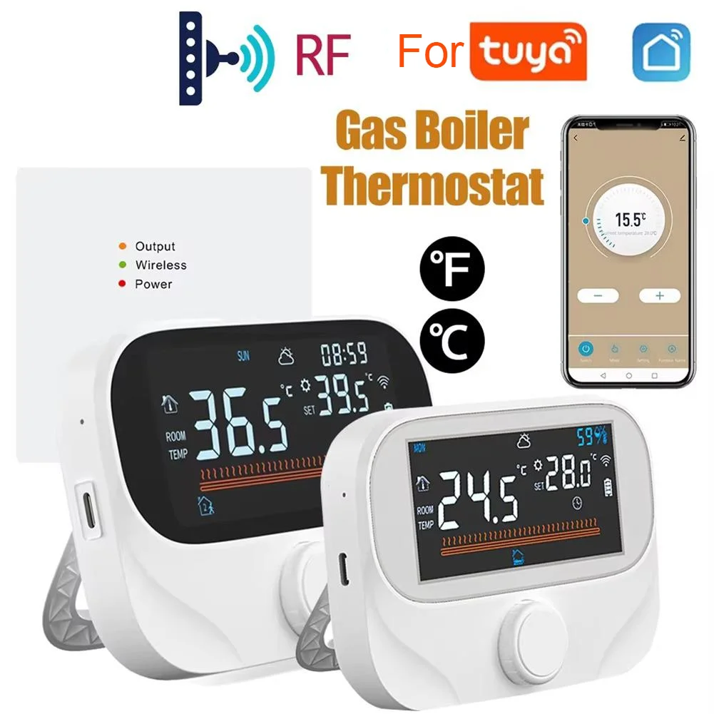 

For Tuya For Smart Home Wifi Boiler Thermostat LCD Display Temperature Controller For Alexa Support Voice Control