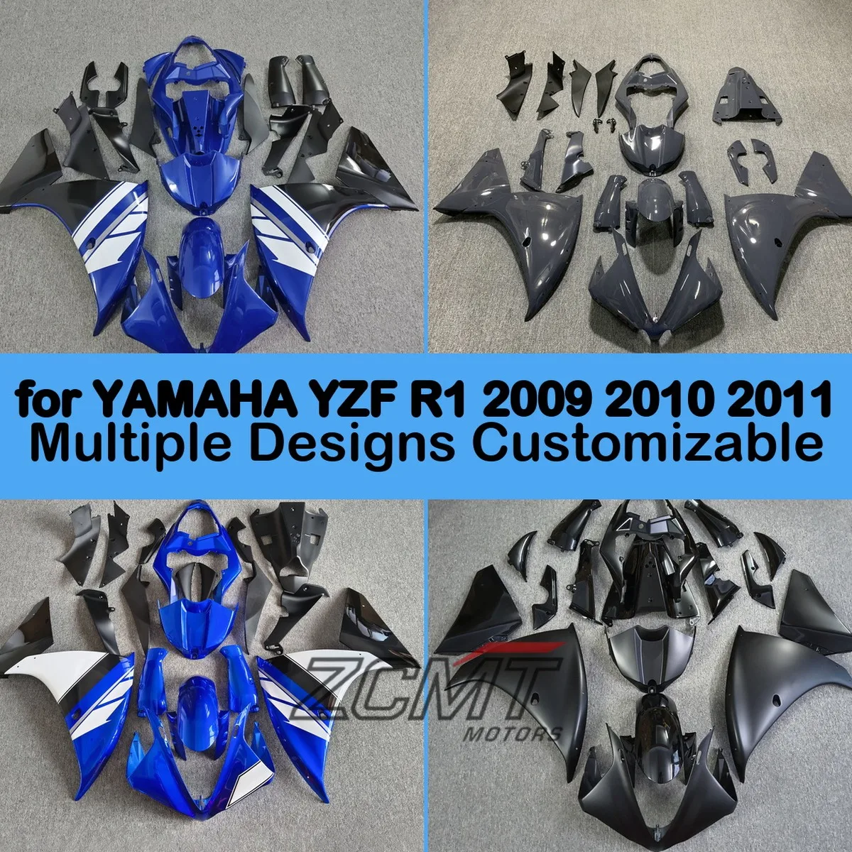 For YAMAHA For YZF For R1 2009 2010 2011 Prime Motorcycle Fairing Kit Injection ABS Plastic Bodywork Cowling Set