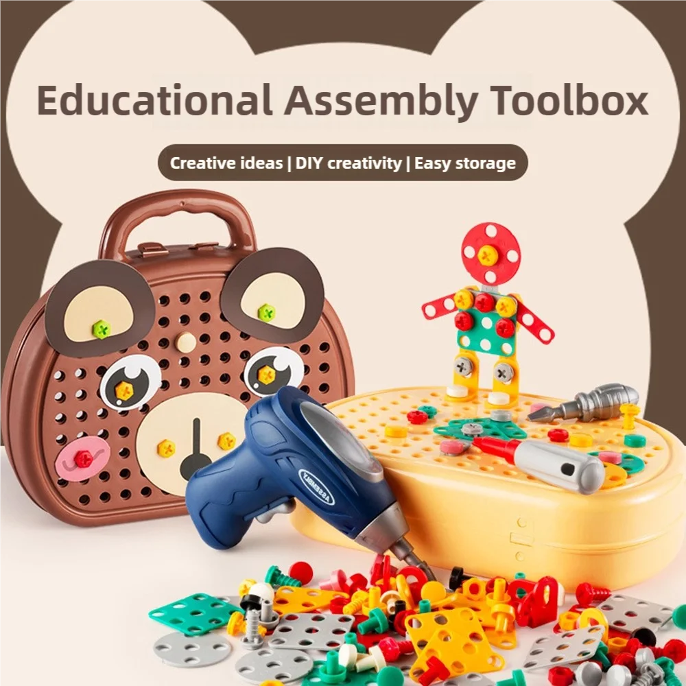 Children's Screw-Twisting Assembly and Disassembly Tool Box Electric Drill Baby Hands-On Educational Toys for Boys