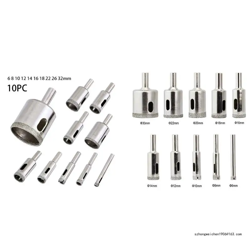 

28GF Diamond Coated Drill Bits Set Hole Tile Marble Glass Ceramic Power Tool