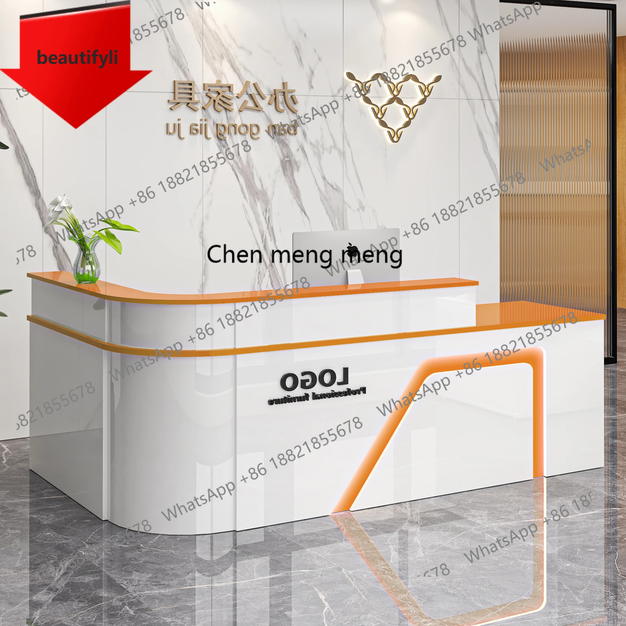 M07 صفحة الخروج مكتب الاستقبال مكتب الاستقبال بار مخزن صغير قوس ركن صالون تجميل سوبر ماركت #1