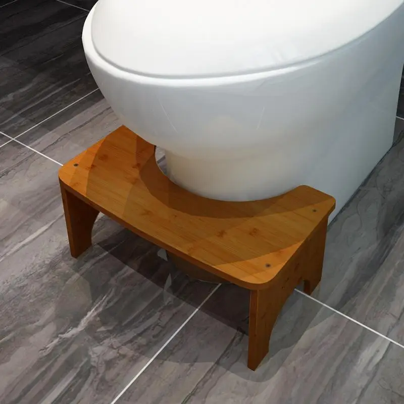 

Bamboo Toilet Stool Bathroom SquattyPotty Foot Stool Non-Slip Toilet Step Up Stool Furniture For Pregnant Seniors Children Seat