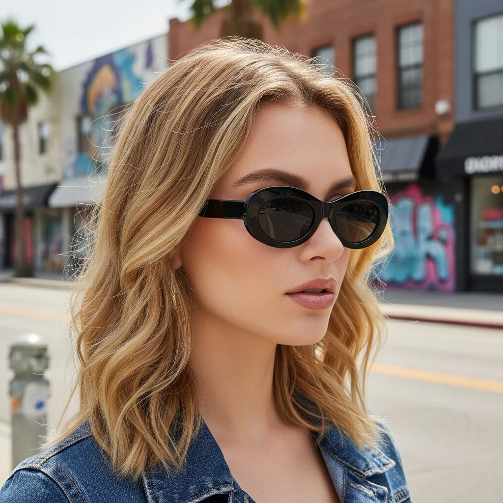 New Oval-shaped Trendy Sunglasses For Men And Women, Uv-protective Sunglasses, Multi-color Retro And Unique Sunglasses 5222