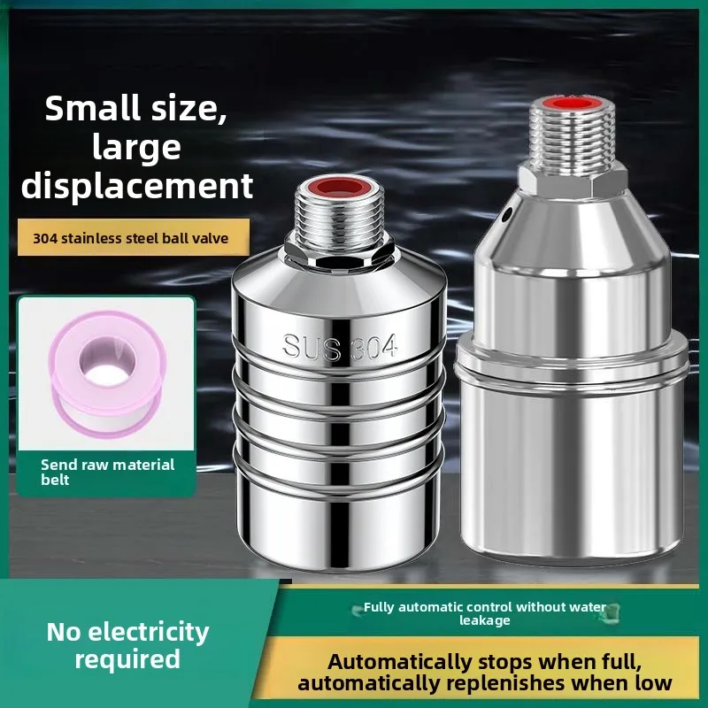 304 Stainless Steel Float Valve, Automatic Water Level Controller, Auto Stop & Refill Water Control Valve
