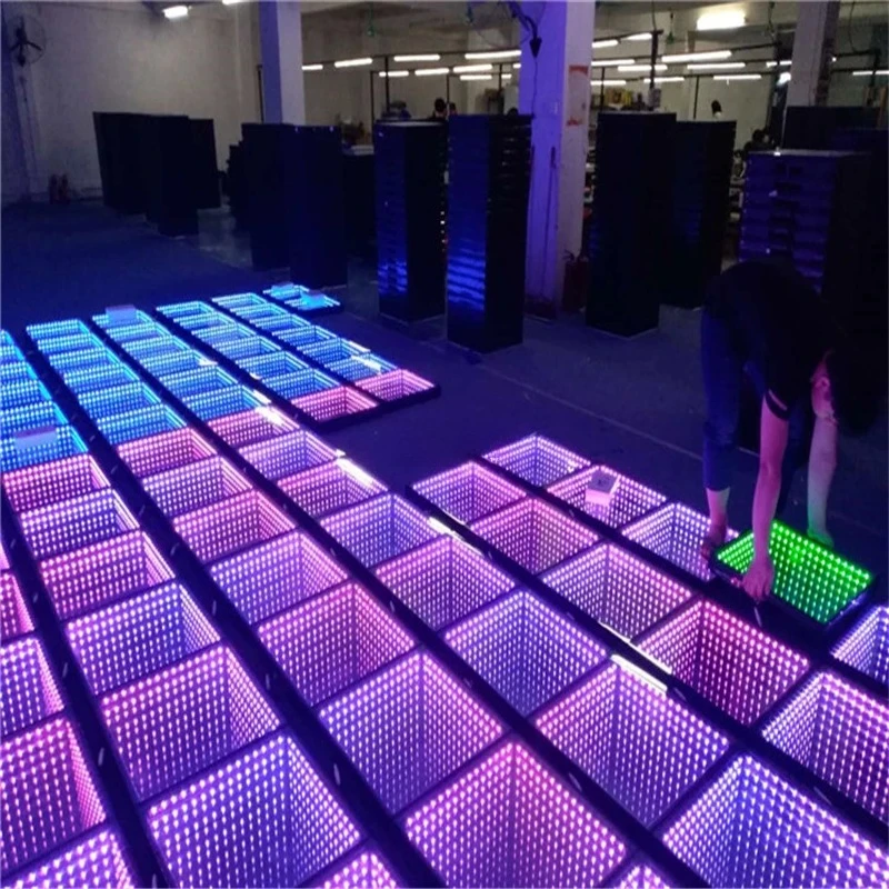 

Магнитный светодиодный танцевальный пол площадью 3 квадратных метра с 3D-эффектом бесконечного зеркала, RGB DMX панели для танцевального пола для свадеб, вечеринок и мероприятий.