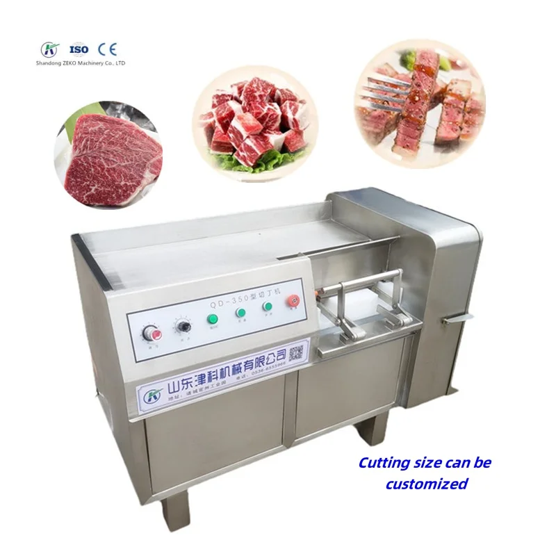 High Speed Automatic Frozen Meat Cube Cutting Dicing Machine Frozen Meat Slicer Cutting Machine  for Fresh Meat