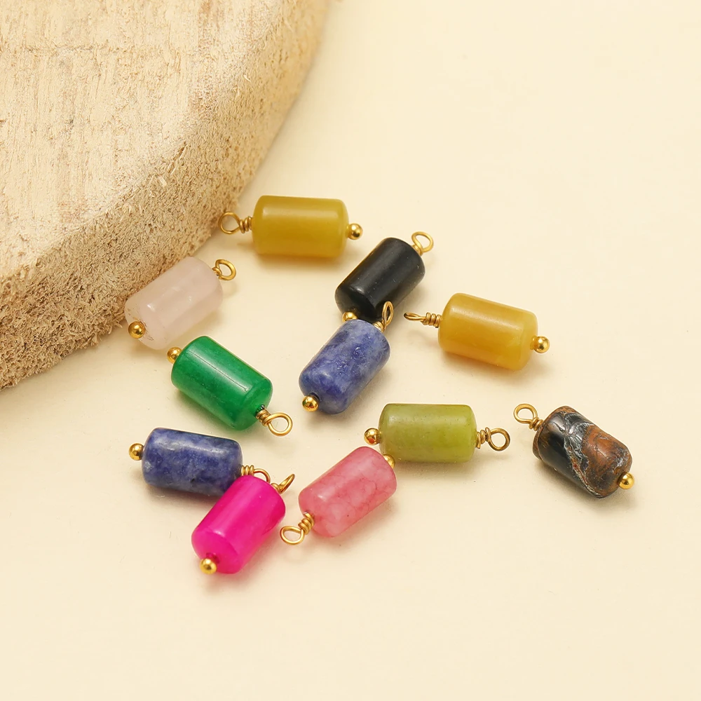 10pcs Stainless Steel Natural  - Jewelry Making Stones ulasan dan harga
