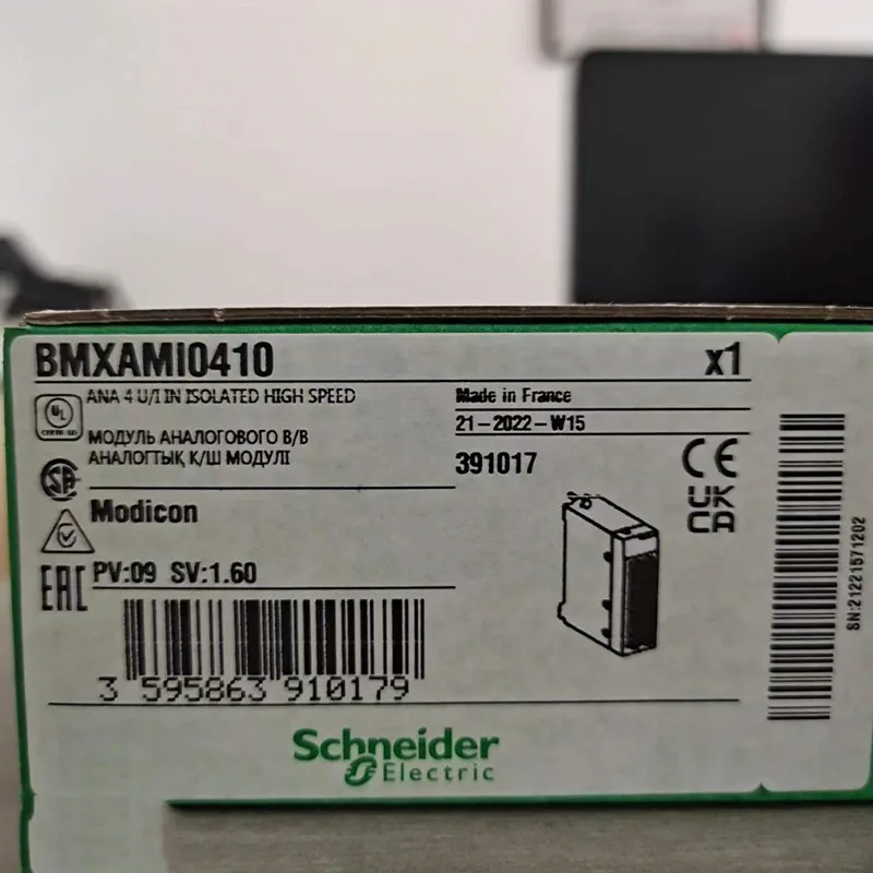 Schneider Isolated analog input module High function fast input, 4 channel, multi-range (voltage/current) high speed BMXAMI0410