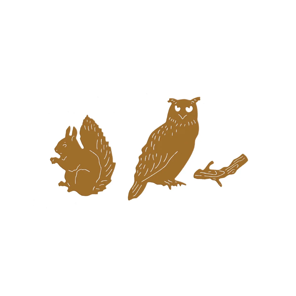 Metal Cutting Die Sets Squirrel Owl Pattern For Scrapbooking Handcraft Card Punch Knife Stencil Postcard Clipart Decorating