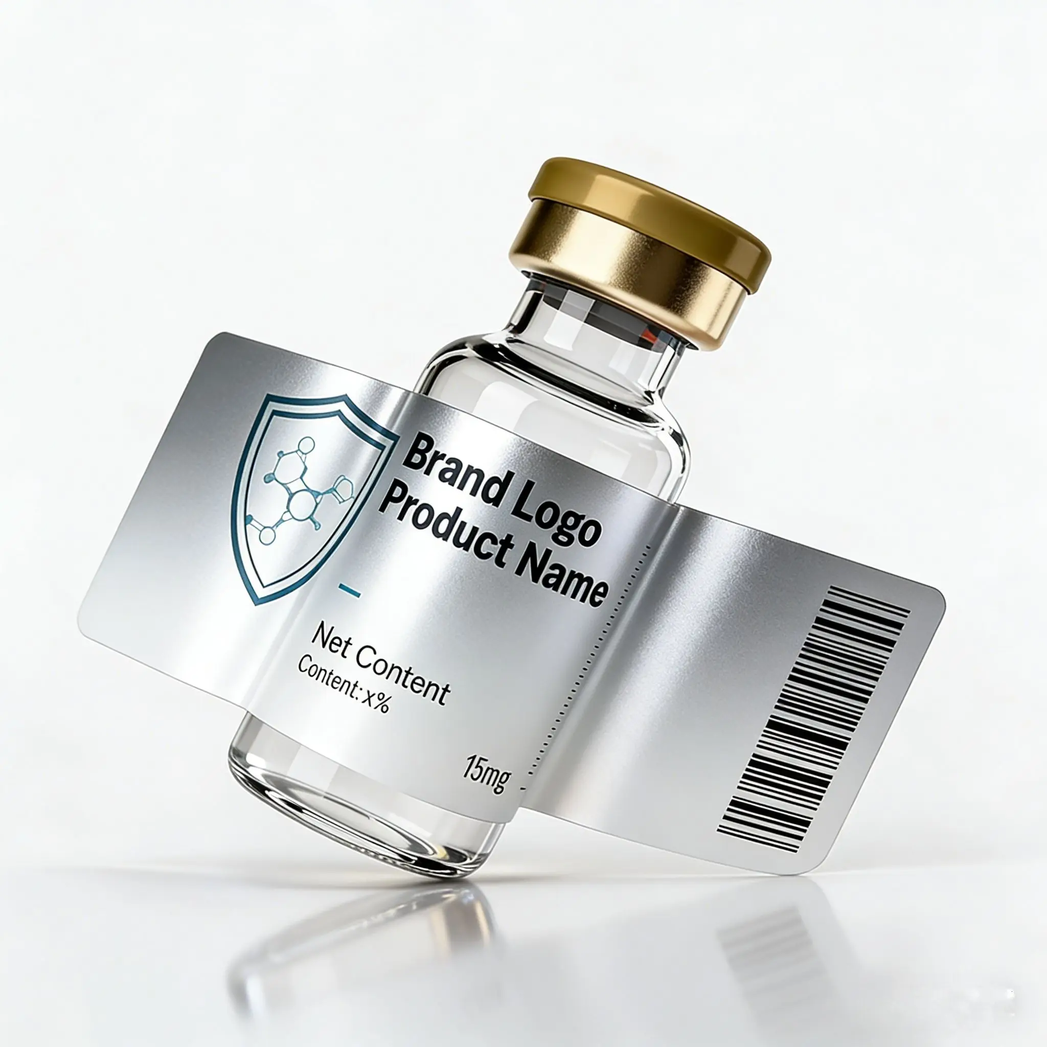 3ml 5ml 10ml Custom Printed Paper Stickers Labels,Adhesive Paper Tag for Refillable Reusable Medical Vial Bottles