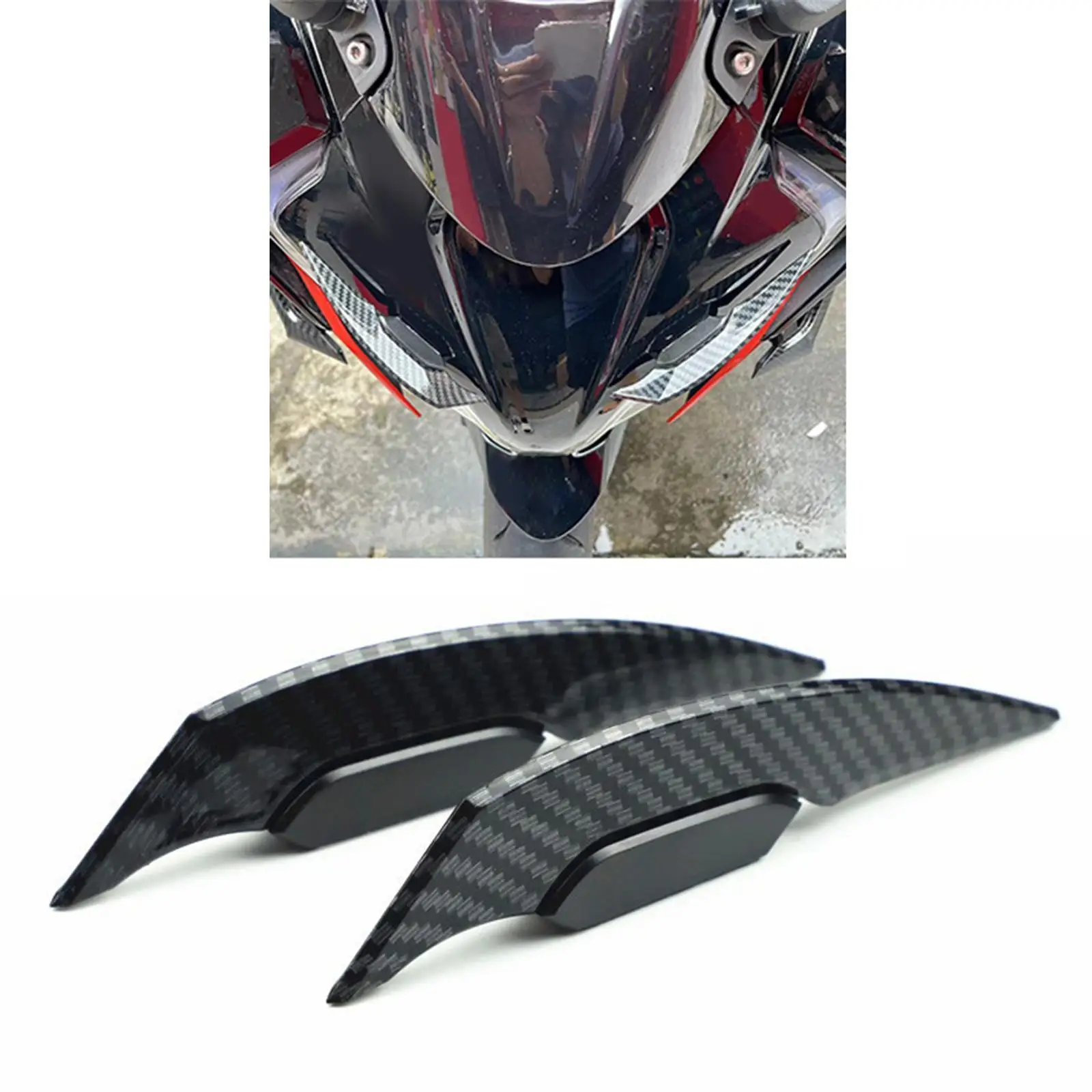 Universal Motorcycle Side Winglet Stickers Aerodynamic Spoiler Set for Bodywork Decorative Accessory
