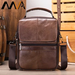 MVA Retro torba męska prawdziwej skóry torby męskie dla człowieka Messenger torba na ramię Crossbody mąż mężczyźni ramię paskiem torebka 6037