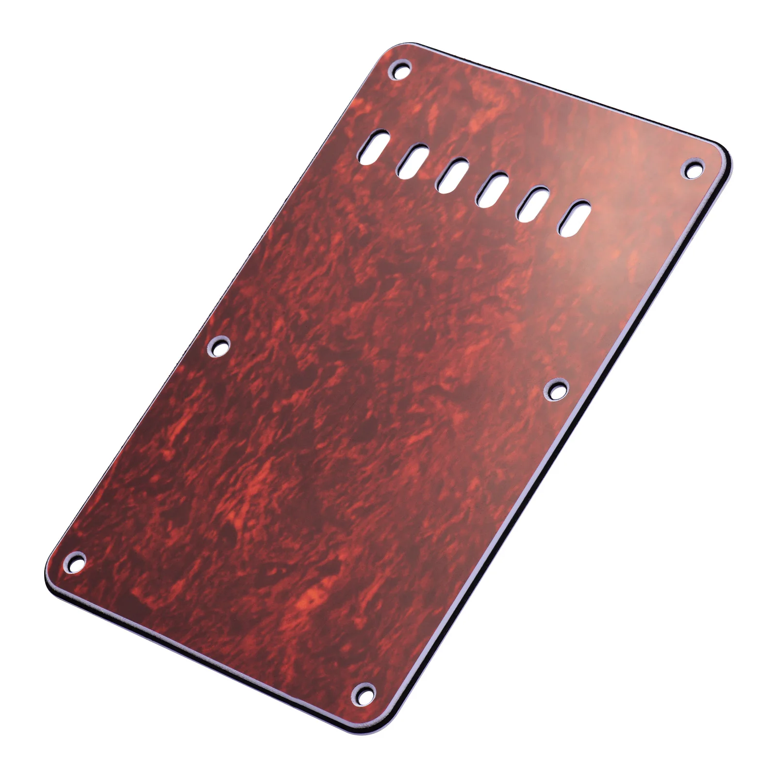 

6 Holes 3-Ply Guitar Backplate Tremolo Back Cover Replacement for ST Electric Guitar, White Pearl Black Pearl Red Tortoise