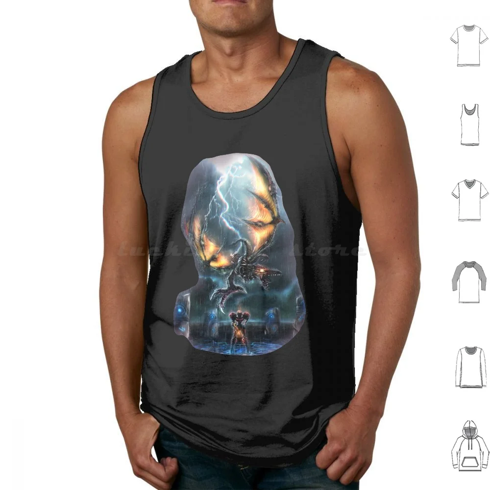 Meta Ridley : Hello Again ( Harmony Of A Hunter Returns ) Tank Tops Vest Sleeveless Metroid Metroid Prime Ridley Meta Ridley