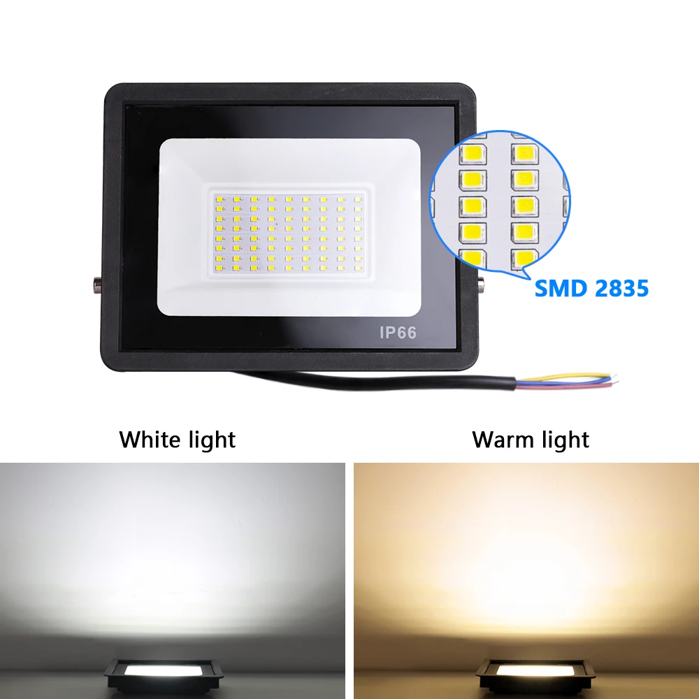 LED Lamp FloodLight 100W 50W 30W 10W Ultrathin Flood Light High Brightness Waterproof IP66 Outdoor Garden Street Light Spot Lamp