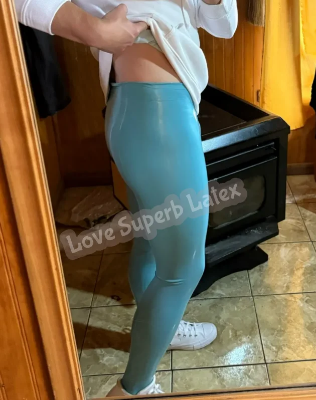 Leggings de látex masculinos frescos hechos a mano, pantalones de goma sin cremallera, cintura media, ropa Sexy para discoteca XS a XXXL personalizada