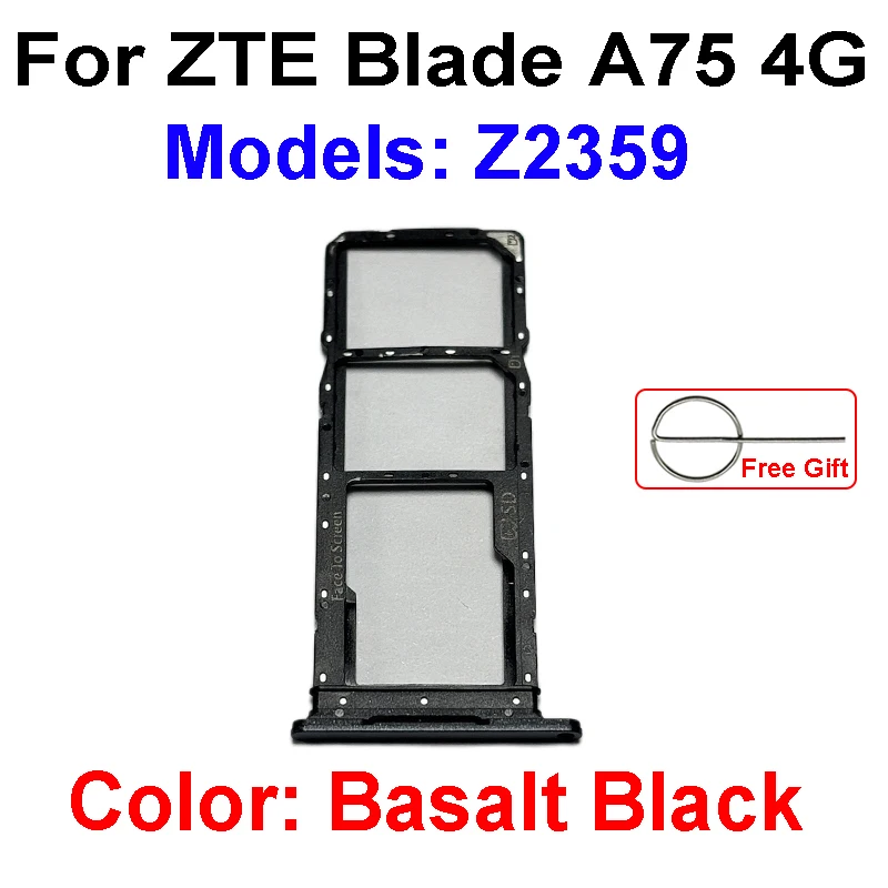 For ZTE Blade A35 A55 A75 4G 5G SIM Card Tray Card Socket Reader