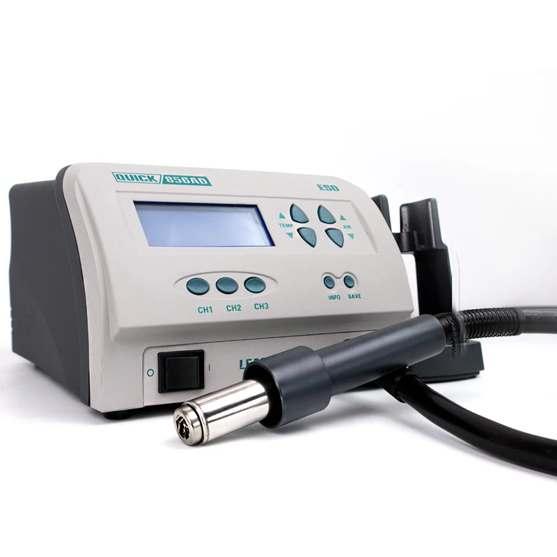 

Tools Original Quick 856Ad Lead-Free Desoldering Station 1300W Digital Display Hot Air Gun For Mobile Phone Repair