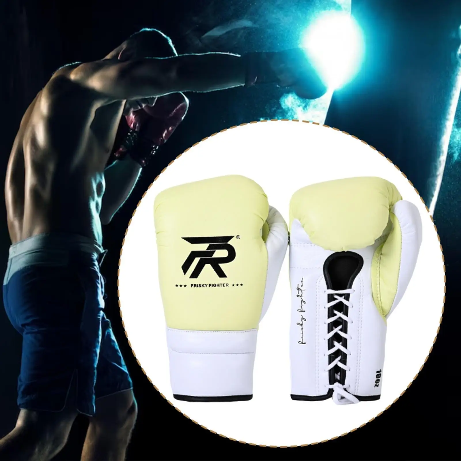 Boxing Gloves Professional Comfortable PU Leather Breathable Punching Bag Gloves for Home Gym Grappling Kickboxing MMA Muay Thai