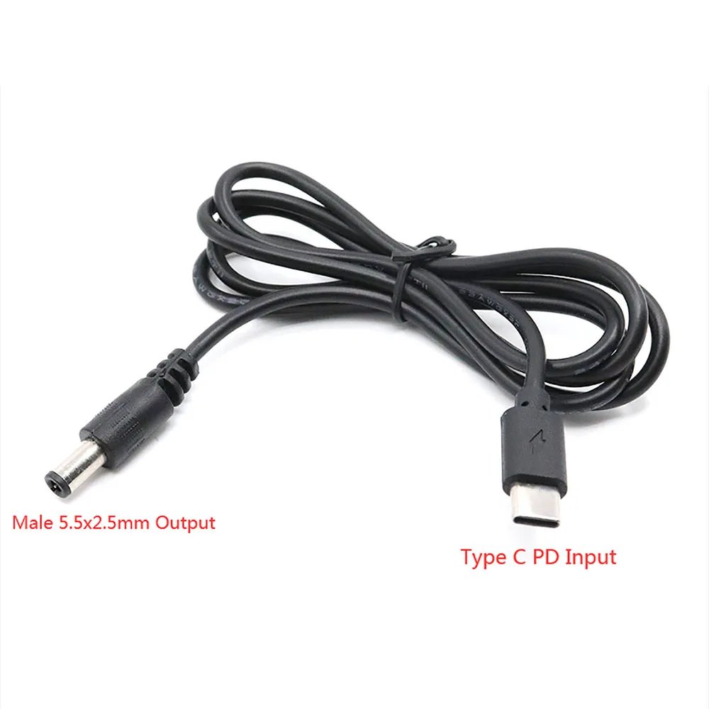 USB Type C to 12V 3A Male DC 5.5x21mm Power Bank PD Adapter Cable For Laptop CCTV Camera,Wireless WIFI Router,Speakers,LED Light