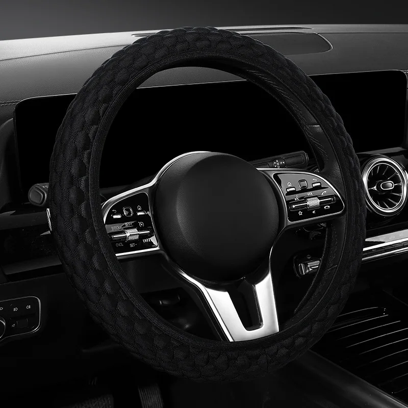 קיץ אלסטי רכב גלגל ההיגוי לרכב כיסוי קרח משי היגוי נושם קישוט אוטומטי