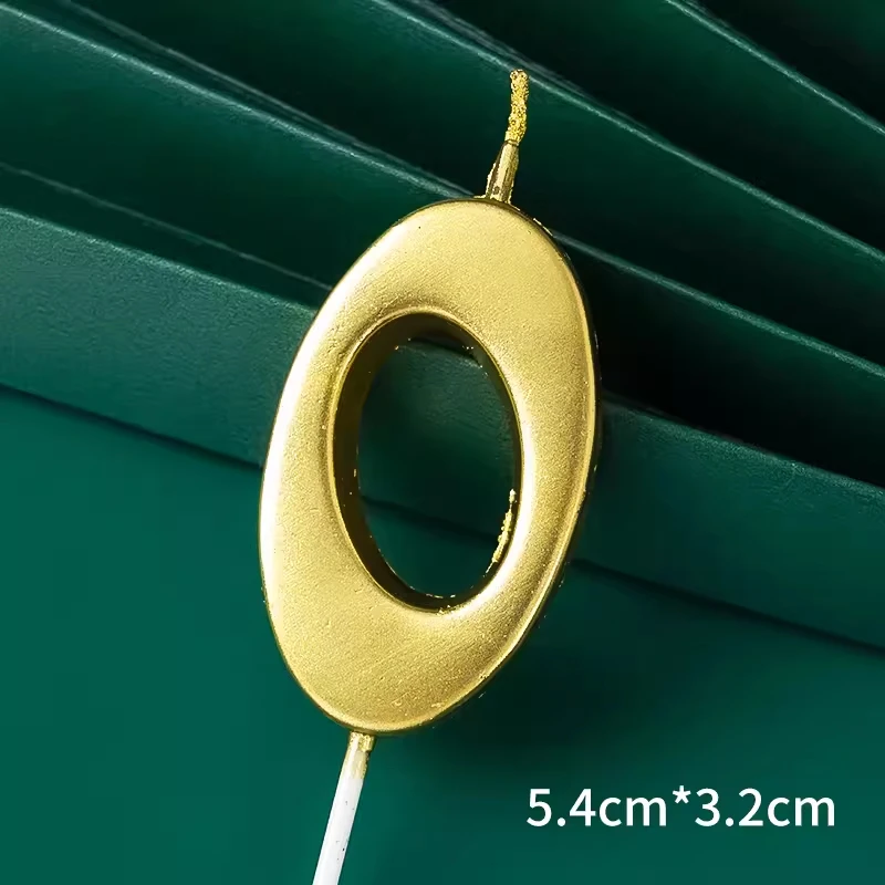Curve Gouden Cijfers 0-9 Gelukkige Verjaardagstaartkaarsen Creatieve Decoraties Voor Kinderen Eerste Verjaardag Nummerkaarsen