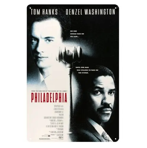 Philadelphia Tom Hanks Movie Metal Poster Tin Sign 20x30cm