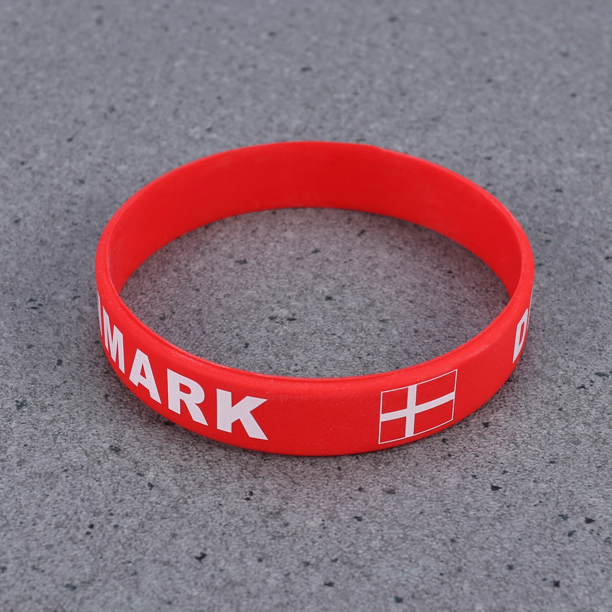 

6 pcs Silicone Wristbands Country Flag Design Durable Comfortable Unisex Sports Game International Match Cheering Denmark