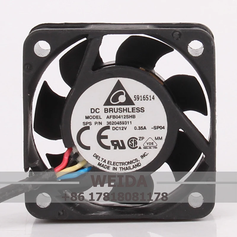 

Case Fan for DELTA AFB0412SHB 12V 0.35A 40*40*15MM 4015 4CM Dual Ball Bearing High Airflow Speed Measurement Cooling Fan