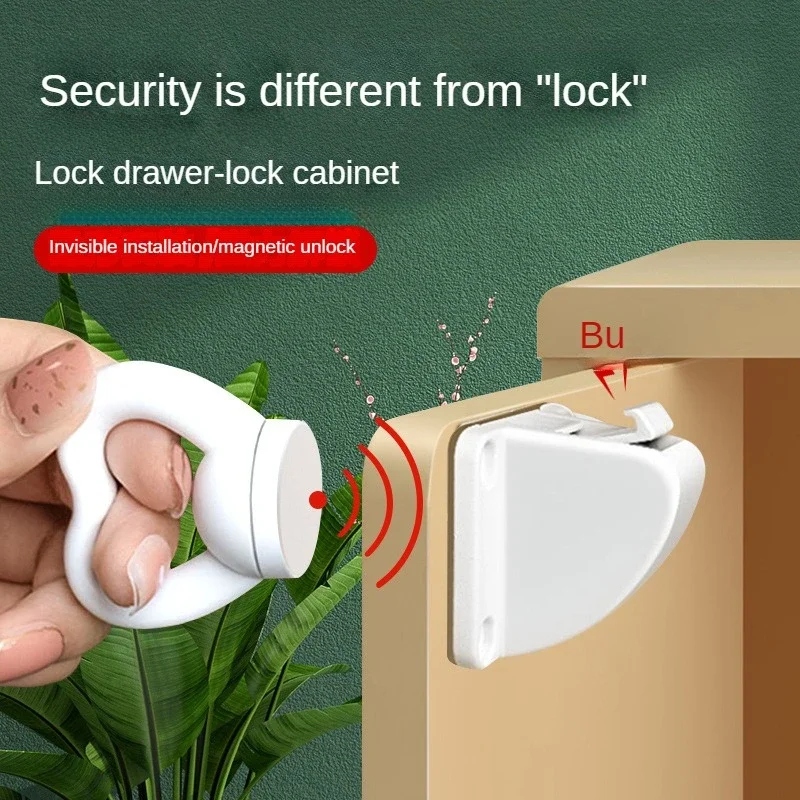 

Magnetic Drawer Lock Multifunctional Child Safety Lock Drawer Cabinet Door k Invisible Protection Safety Lock