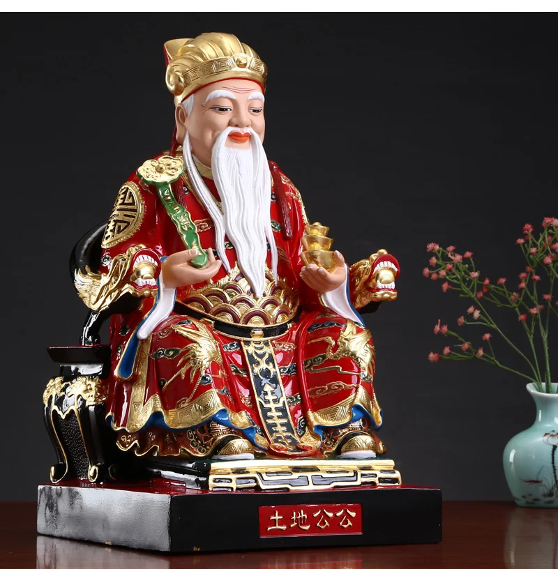 

HOME SHOP Company Shrine TOP grade gilding brass God of wealth Mammon TU DI GONG CAI SHEN statue bring treasure money Good luck