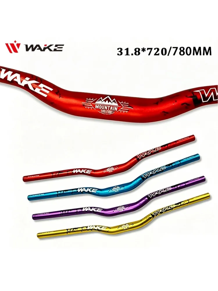 AliExpress NONE WAKE Bicycle Handlebar 720mm 780mm Bicycle Riser Bar Aluminum Alloy 31.8MM MTB Handlebars Cycling Parts