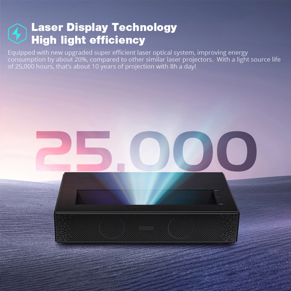 ZXY LONNST D068 MAX 4K Short Throw Laser UST Projector 650 ANSI