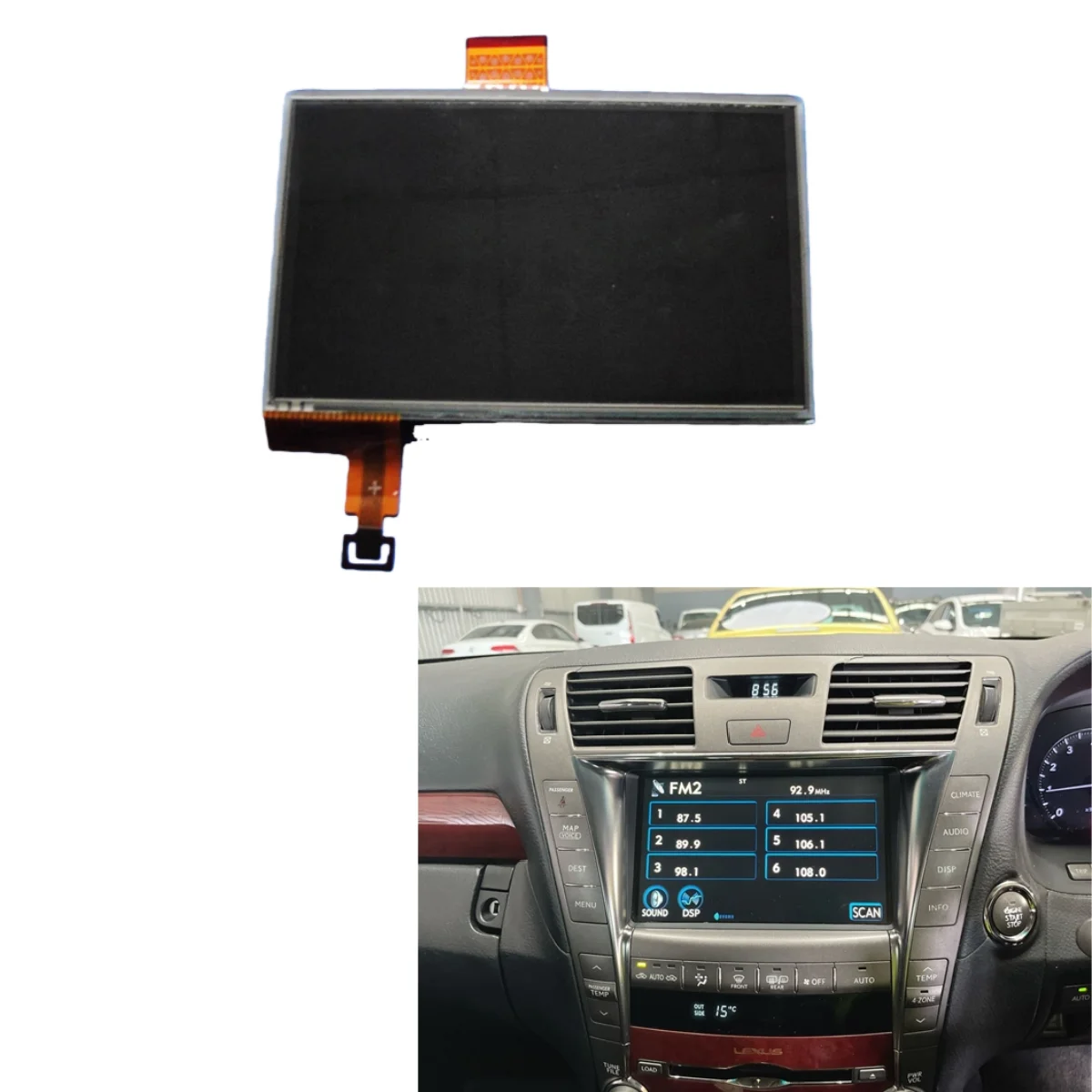 

LTA080B922F 8" LCD Display for 2010-2012 Lexus LS460 Center Console Heads-up Navigation Radio Screen Repair