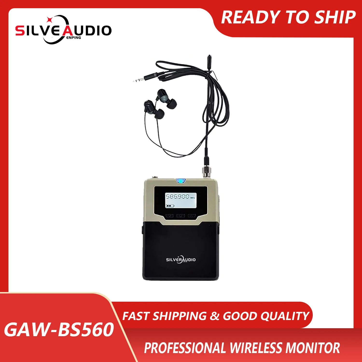 

GAW-BS560 Wireless monitor ear return system performance stage singer band rehearsal return device stereo for bodypack