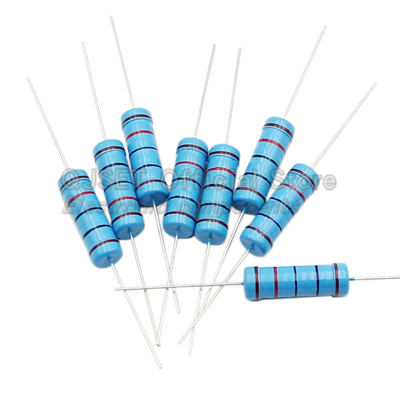 10 шт. 5 Вт цветные кольцевые резисторы из металлической пленки 1% 5 Вт 10R 47 100 200 220 470 510 Ом 1K 4.7K 10K 47K 100k 200k 220k 510k 470k 10M Ом