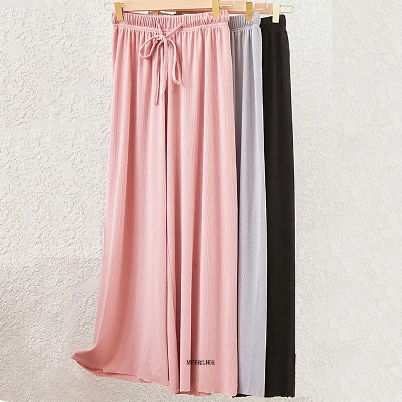 

Plus Size 6XL 150kg Summer New Ladies Wide Leg Trousers Solid Color High Waist Loose Wild Straight Casual Pants