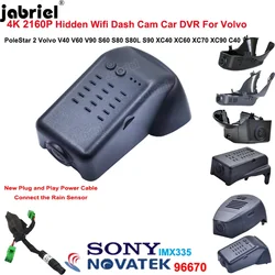 For Volvo XC60 XC40 XC90 XC70 S90 S60 S80 S80L V40 C40 V60 V90 for PoleStar 2 DashCam 4K 2160P WiFi Car-DVR Plug and Play