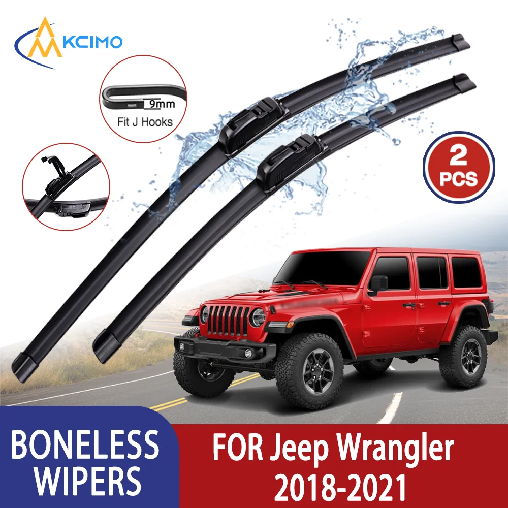 

Kcimo, высокое качество для Jeep Wrangler JL Sport S Sahara Rubicon 2018-2021, автомобильный U-образный резиновый бескостный дворник-HD, тихий 16 "+ 16"