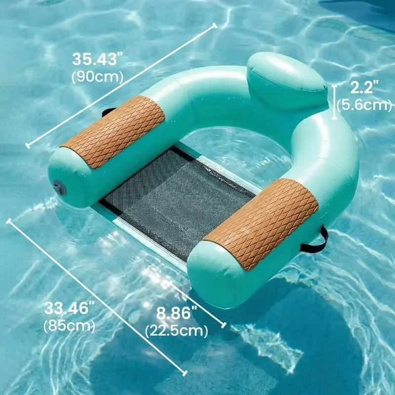 Adult inflatable PVC pool loungers, floating chairs, durable tear-proof water swimming beds, inflatable floating beds,