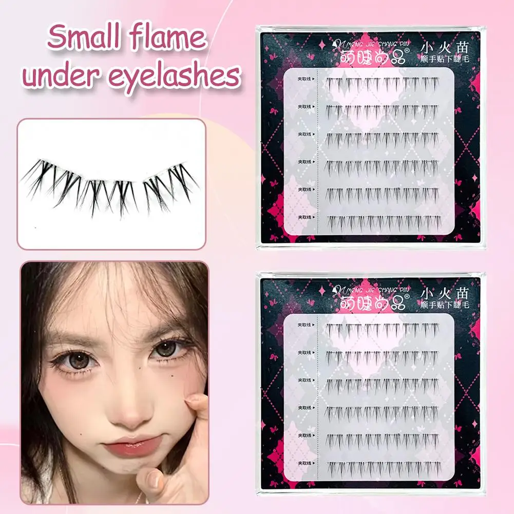 接着剤不要アイドルつけまつげ大容量接着剤まつげ 7-9 ミリメートルエクステンション韓国セルフまつげクラスターラッシュ DIY M X5T9