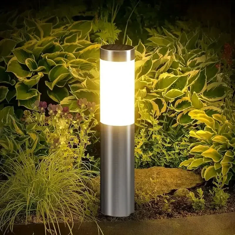 Solar Powered LED Lawn Light with Automatic Switch Durable Metal Material Ground Plug-in Courtyard Path Lighting
